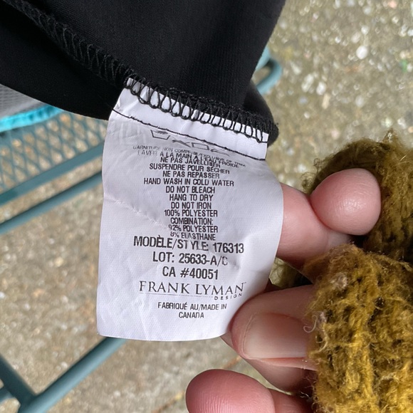 Frank Lyman  color block pink black 80’s VTG dress sheer abstract overlay, 6 - Picture 10 of 10